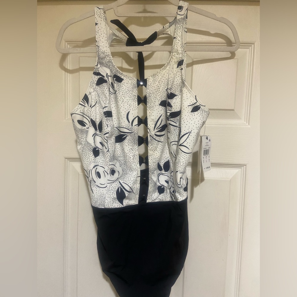 Amoressa Swimwear - Black & White One Piece